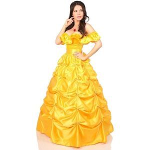 M Yellow Belle Beauty & The Beast Top Drawer Fairytale Dress Costume Prom Gown